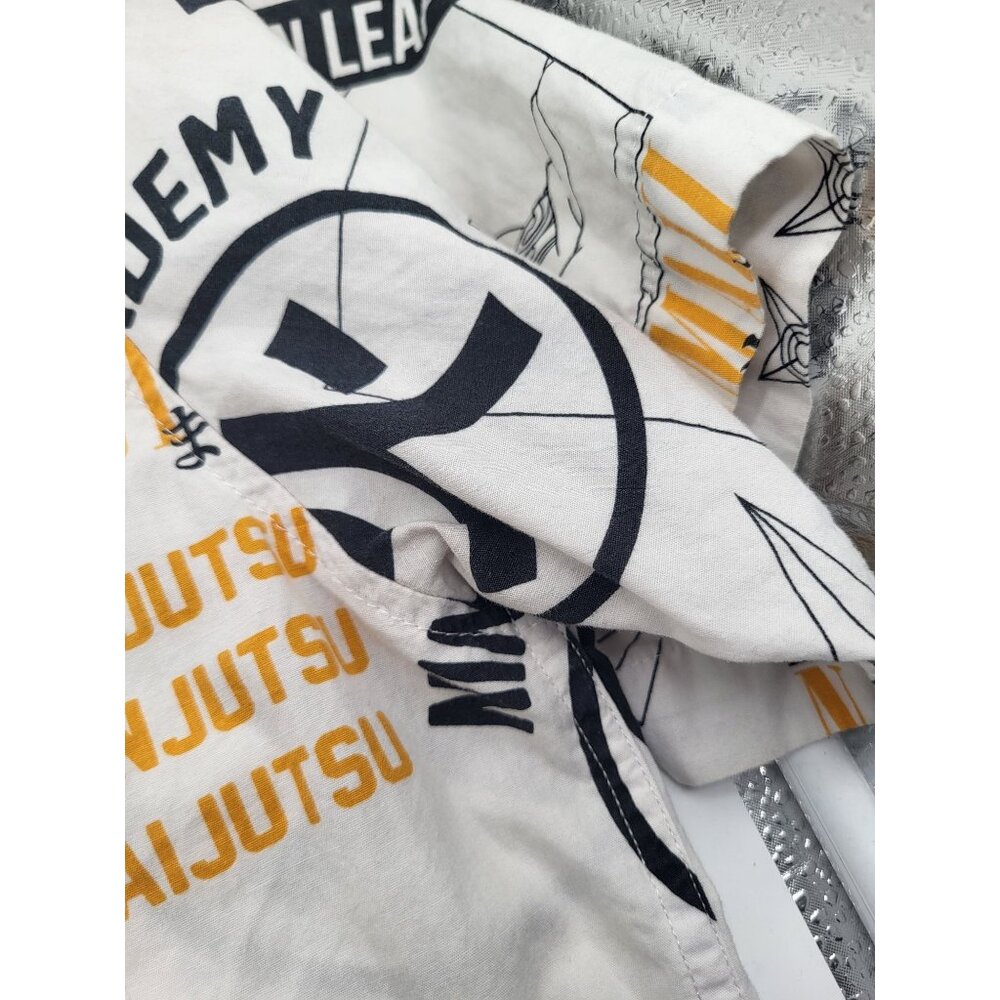 Naruto Shippuden Ninja Academy Hidden Leaf Village Graphic Button-Up Shirt Med - Picture 10 of 11